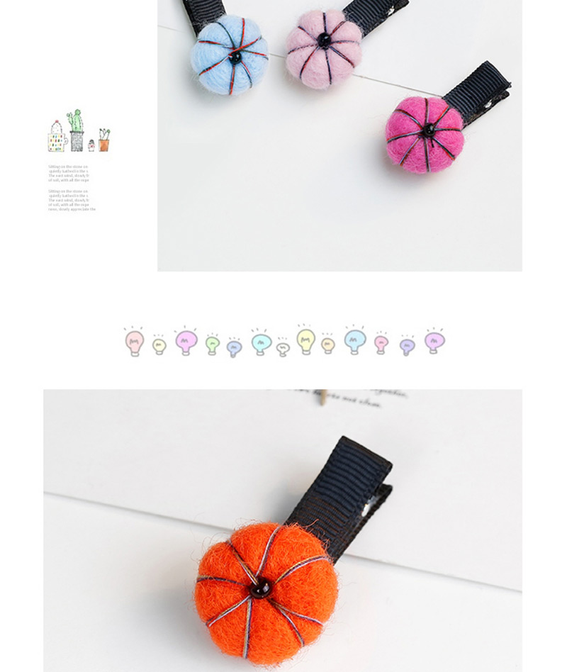 Lovely Orange Pumpkin Shape Design Baby Hair Clip,Kids Accessories