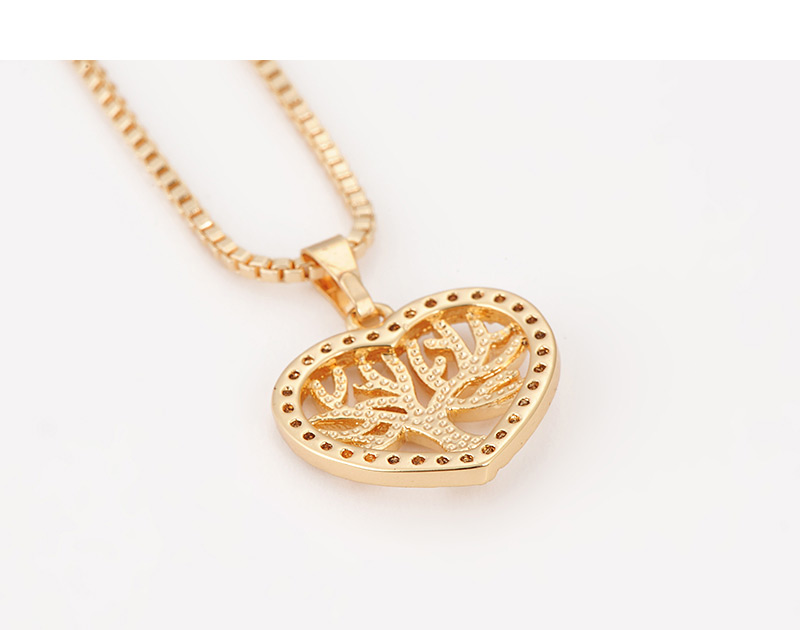 Fashion Gold Color Hollow Out Tree Pendant Decorated Necklace,Necklaces