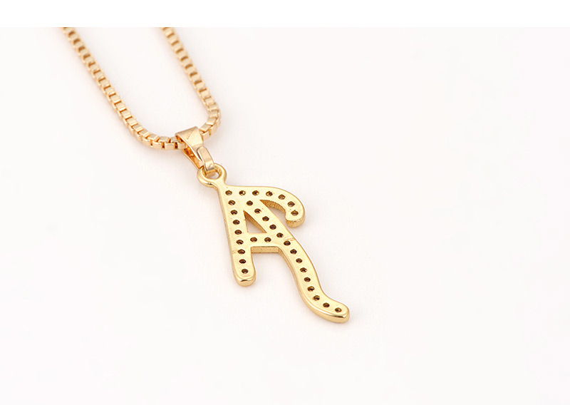 Fashion Gold Color Letter M Pendant Decorated Necklace,Necklaces