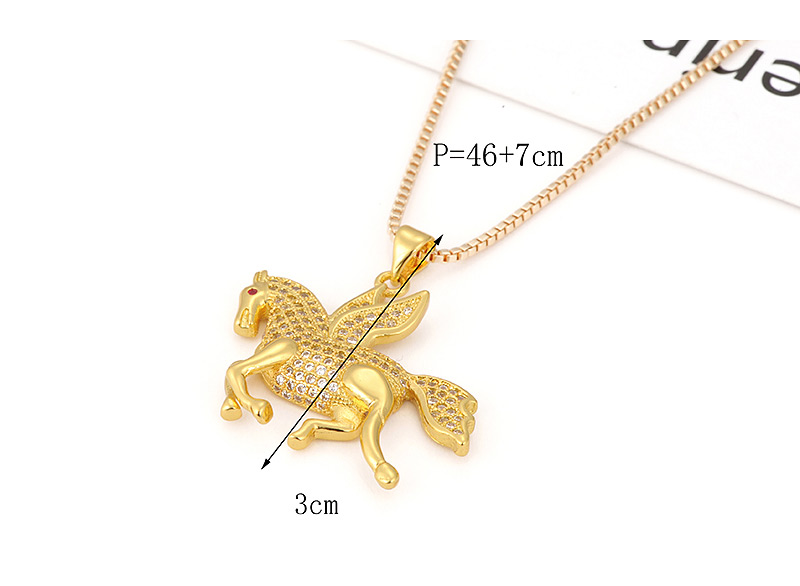 Fashion Gold Color Horse Pendant Decorated Necklace,Necklaces