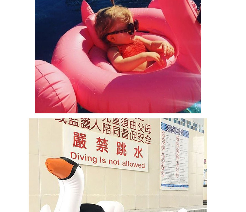 Trendy White Flamingo Shape Design Baby Swimming Ring,Swim Rings
