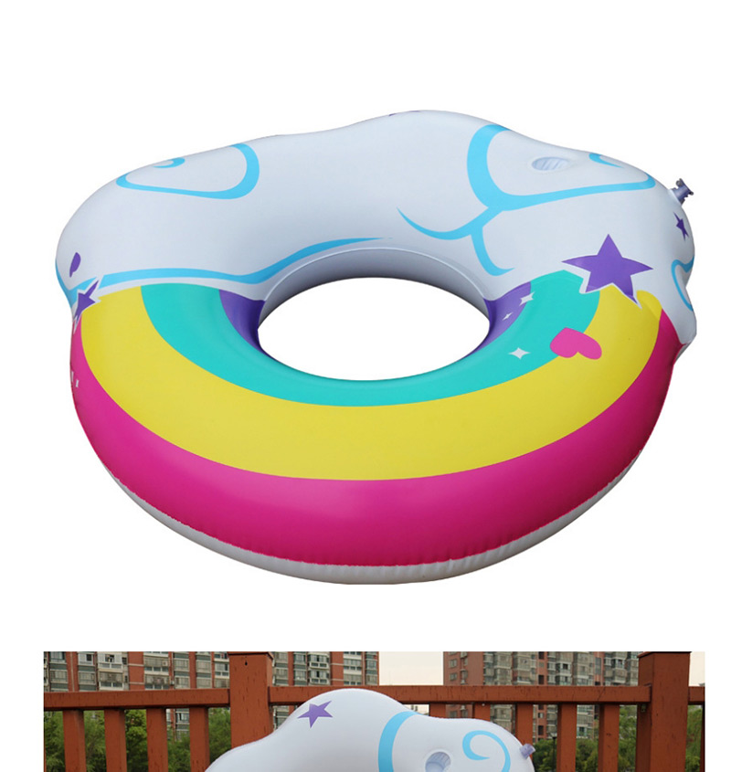 Trendy Multi-color Rainbow&cloud Pattern Design Swimming Ring,Swim Rings