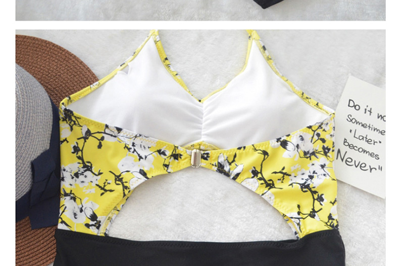 Sexy Yellow Hollow Out Design One-piece Swimwear,One Pieces