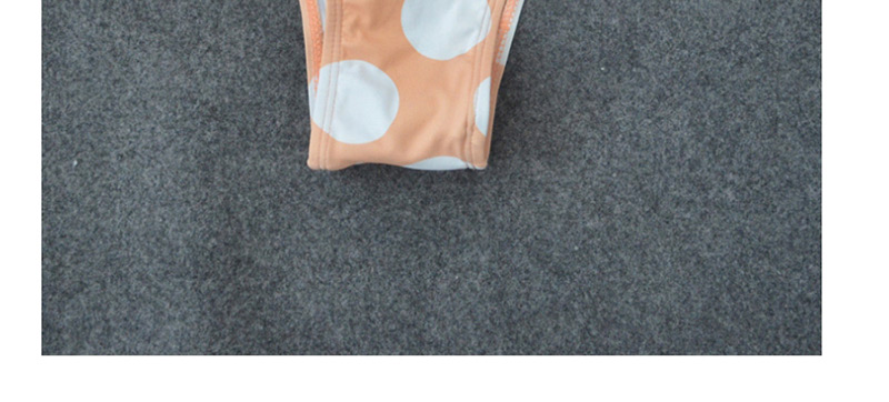 Sexy Orange Dots Pattern Decorated V Neckline Swimwear,One Pieces