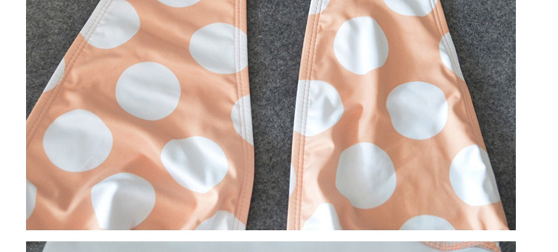 Sexy Orange Dots Pattern Decorated V Neckline Swimwear,One Pieces