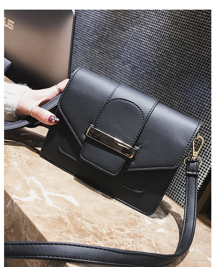 Fashion Black Square Shape Design Pure Color Bag,Messenger bags