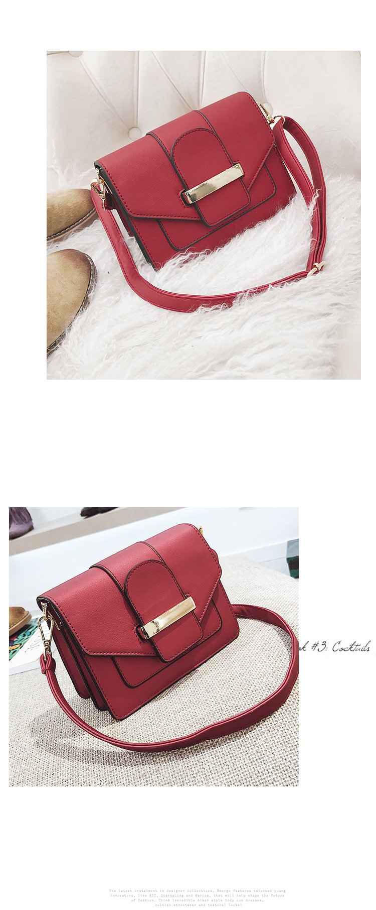 Fashion Black Square Shape Design Pure Color Bag,Messenger bags