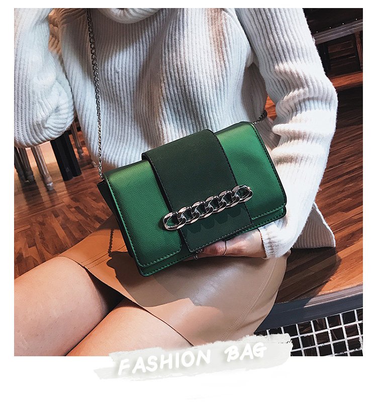 Fashion Black Chains Decorated Pure Color Shoulder Bag,Messenger bags
