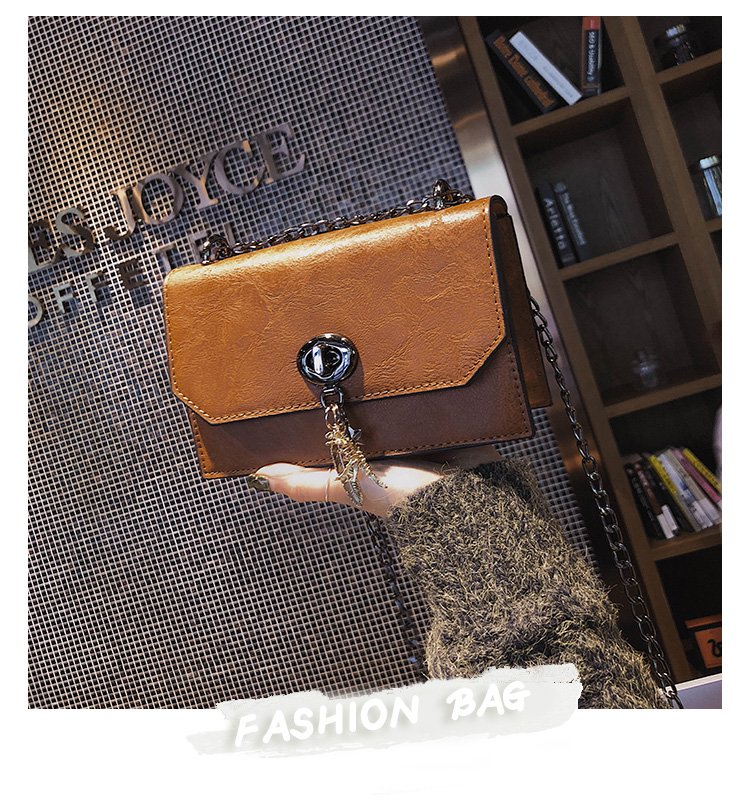 Fashion Light Brown Feather Pendant Decorated Shoulder Bag,Messenger bags