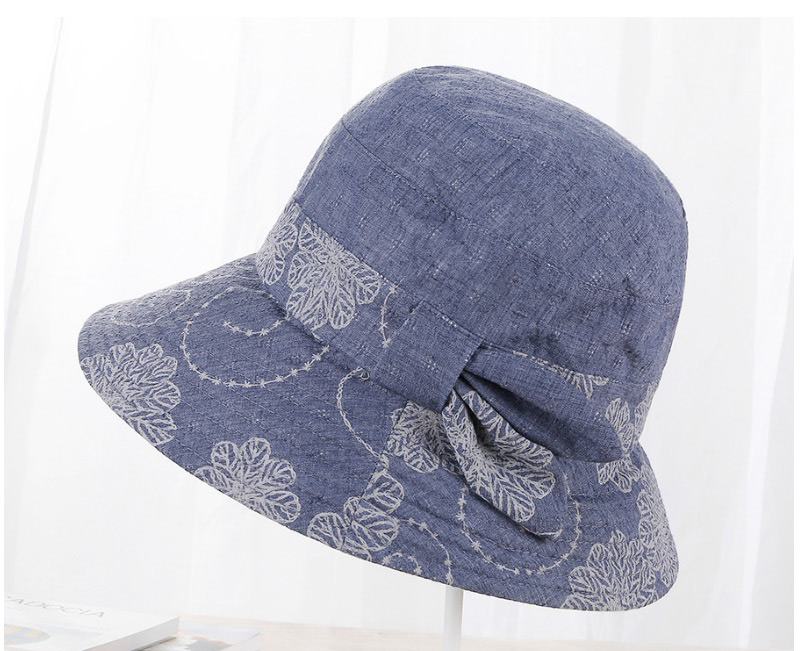Fashion Blue Flower Pattern Decorated Hat,Sun Hats