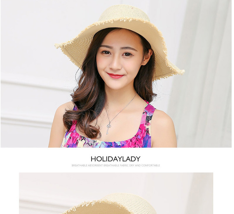 Fashion Beige Pearl Decorated Hat,Sun Hats