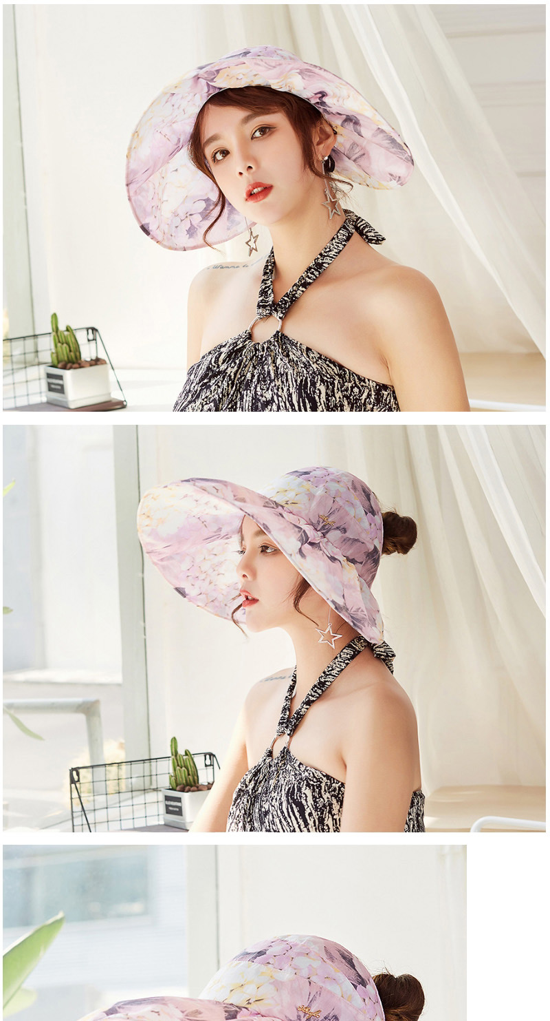 Fashion Beige Flower Pattern Decorated Hat,Sun Hats