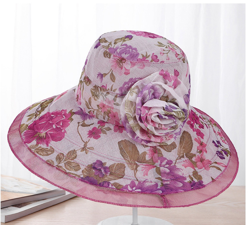 Fashion Beige Flower Shape Decorated Hat,Sun Hats