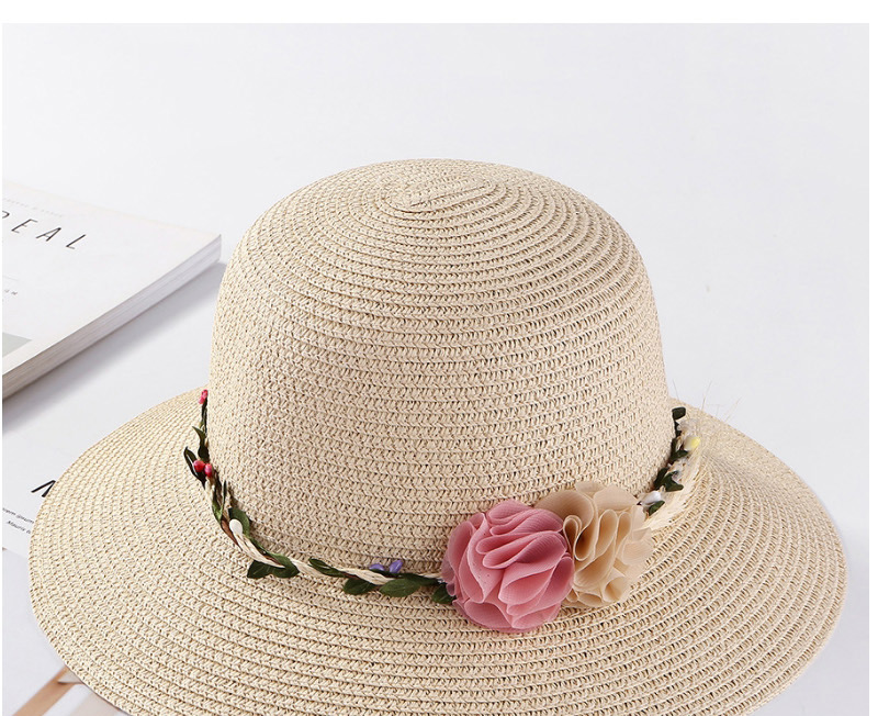 Fashion Navy Flower Shape Decorated Hat,Sun Hats