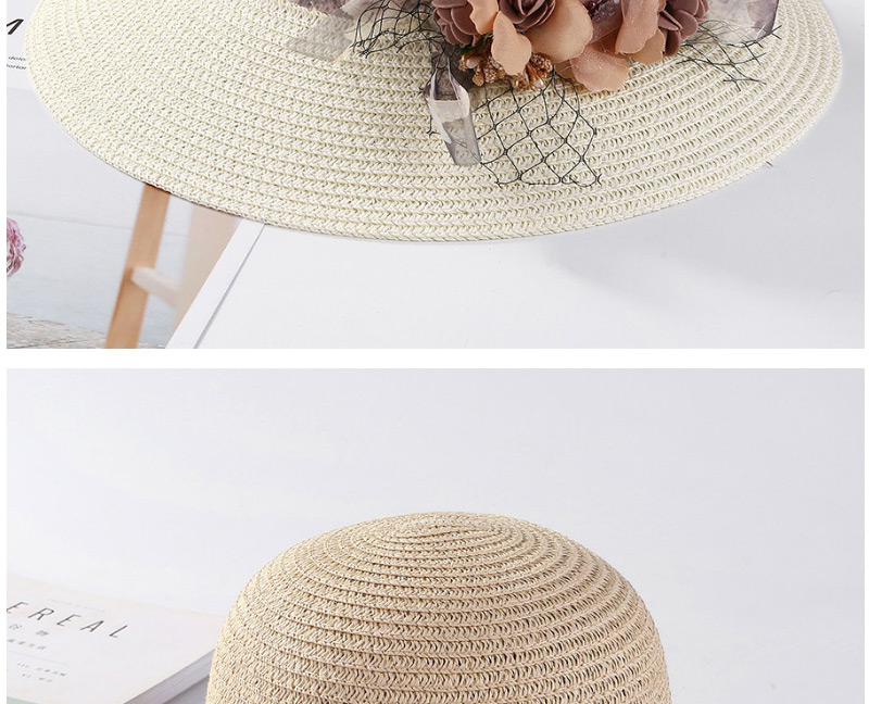 Fashion Pink Flower Shape Decorated Hat,Sun Hats