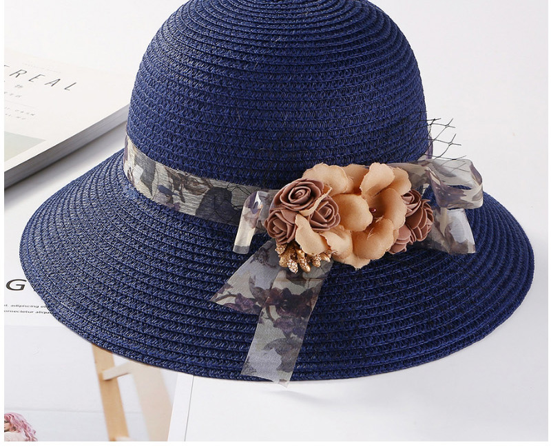Fashion White Flower Shape Decorated Hat,Sun Hats
