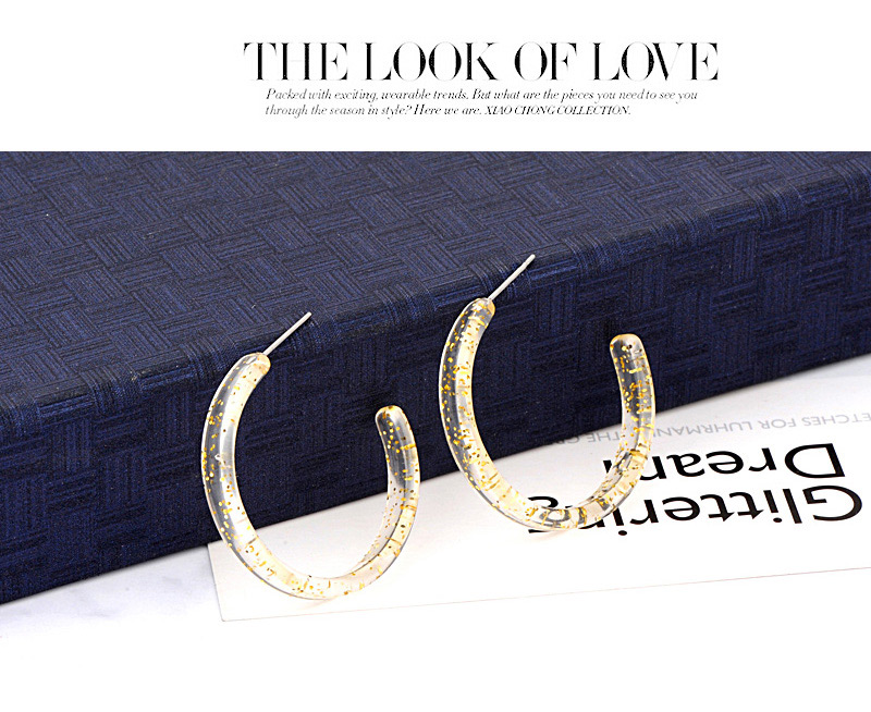 Fashion Transparent Semicircle Shape Design Earrings,Hoop Earrings