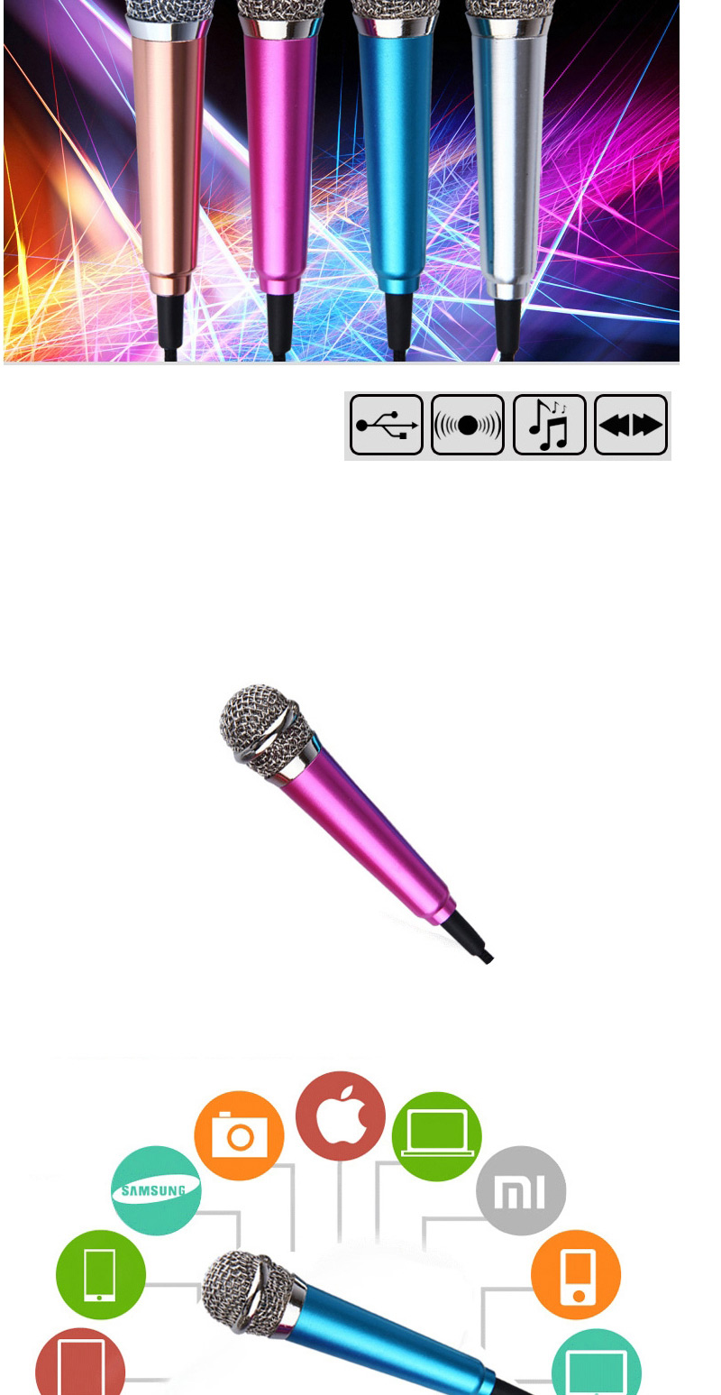 Fashion Silver Color+plum Red Color-matching Decorated Microphone(apply To Andrews&iphone),Household goods