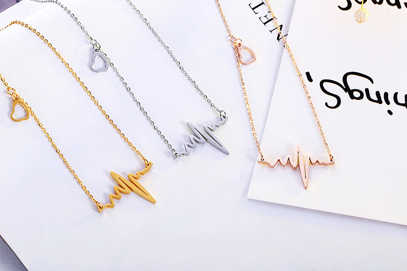 Fashion Gold Color Waves Shape Design Necklace,Necklaces