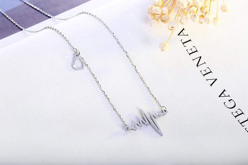 Fashion Silver Color Waves Shape Design Necklace,Necklaces