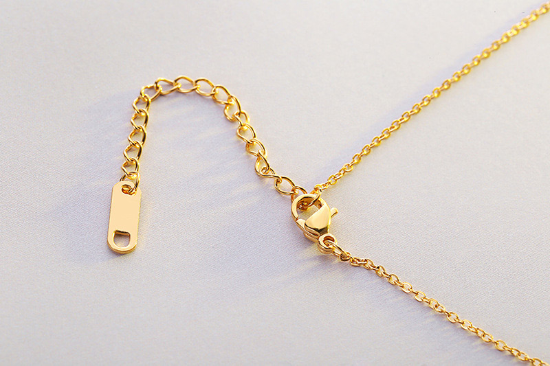 Fashion Rose Gold Square Shape Decorated Necklace,Necklaces
