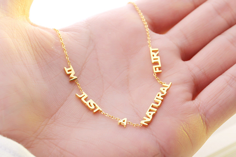 Fashion Silver Color Letter Pattern Decorated Necklace,Necklaces
