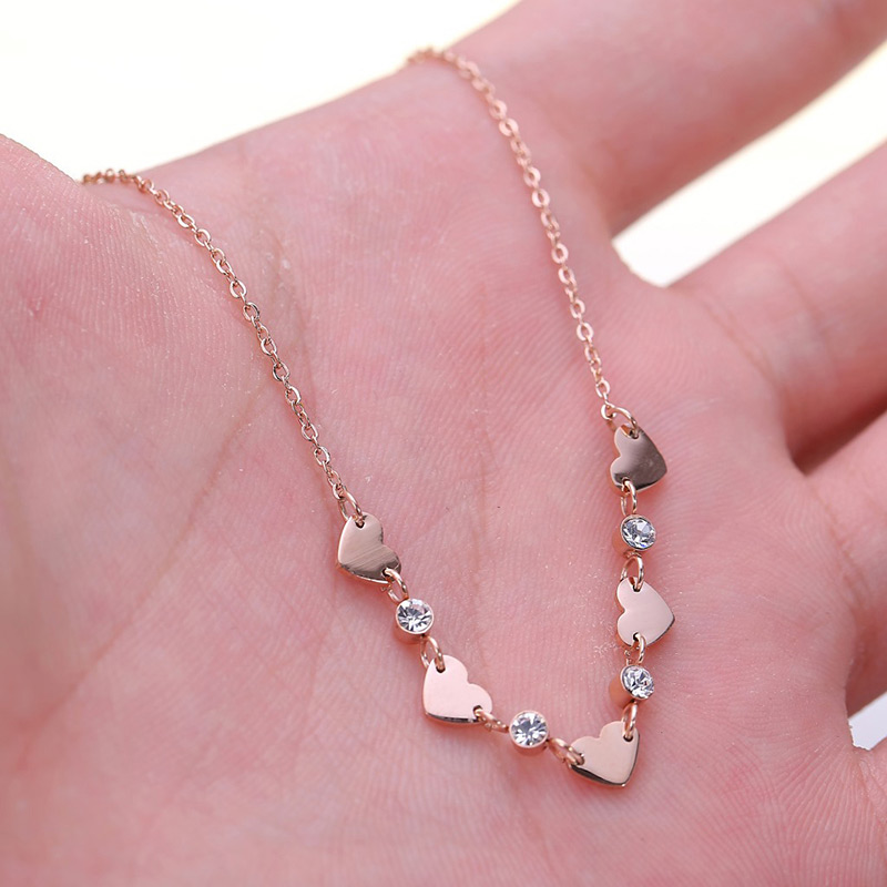 Fashion Silver Color Heart Shape Decorated Necklace,Necklaces