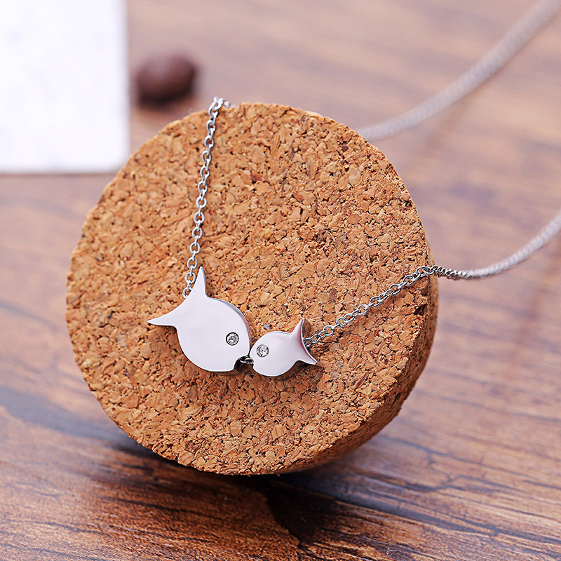 Fashion Silver Color Fish Shape Decorated Necklace,Necklaces