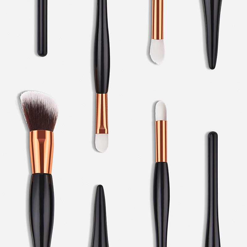 Fashion Black Round Shape Decorated Makeup Brush(4pcs),Beauty tools