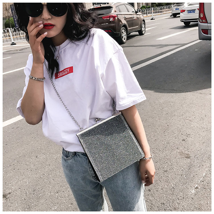 Fashion Gray Square Shape Design Pure Color Bag,Shoulder bags