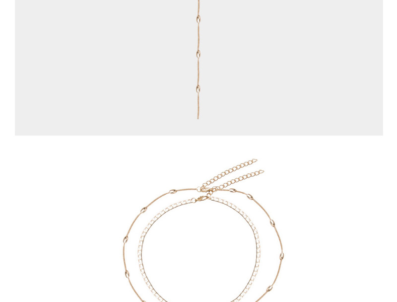 Fashion Gold Color Double Layer Design Pure Color Necklace,Multi Strand Necklaces