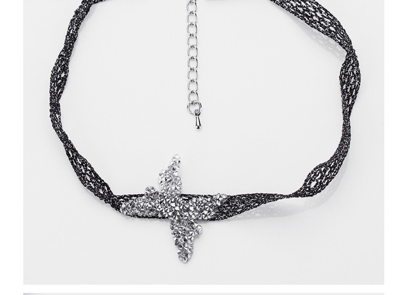 Fashion Black Butterfly Shape Decorated Necklace,Chokers