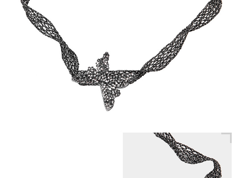 Fashion Black Butterfly Shape Decorated Necklace,Chokers