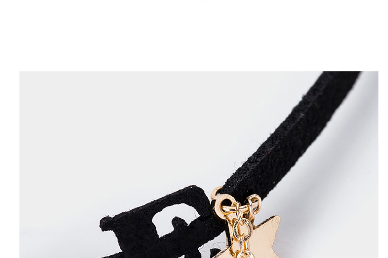 Fashion Black Letter Shape Decorated Choker,Pendants