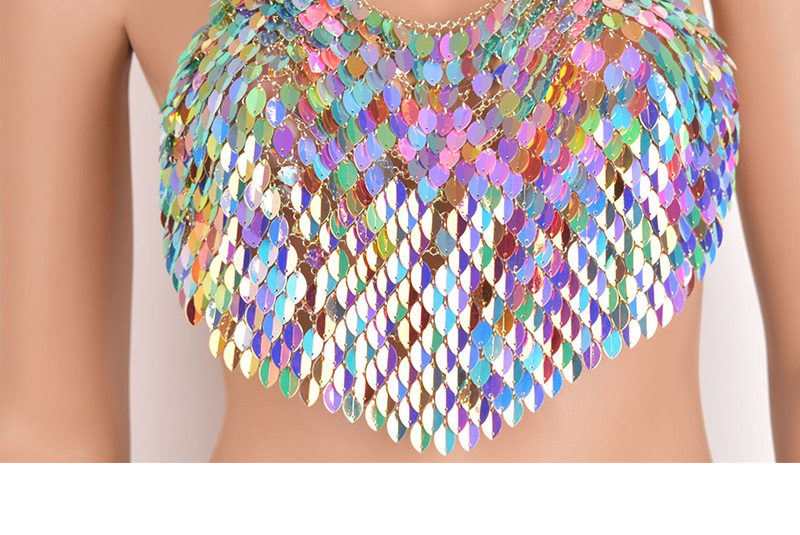 Sexy Multi-color Paillette Decorated Mask,Body Piercing Jewelry