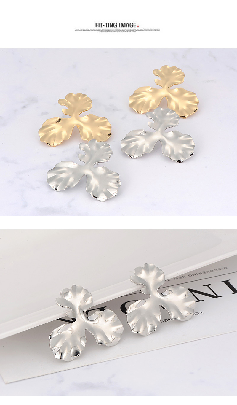 Fashion Silver Color Leaf Shape Design Earrings,Stud Earrings