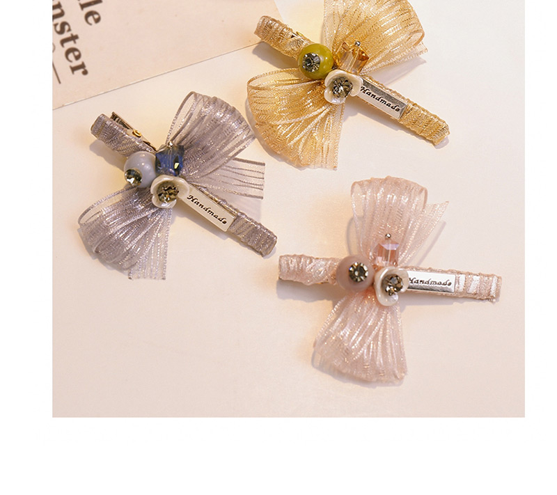 Fashion Khaki Bowknot Shape Decorated Hair Clip,Hairpins