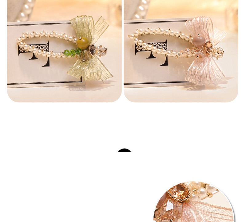Fashion Pink Bowknot Shape Decorated Pearl Hair Clip,Hairpins