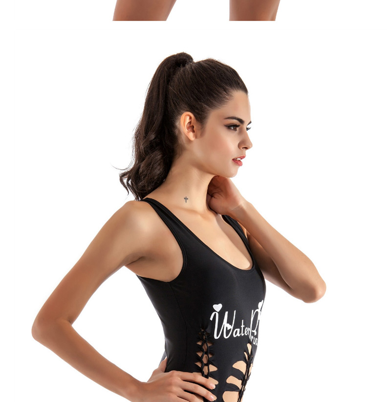 Sexy Black Hollow Out Design One-piece Swimwear,One Pieces