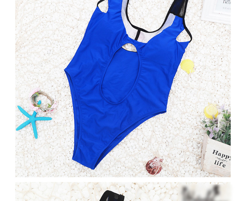 Sexy Blue Hollow Out Design Swimwear,One Pieces