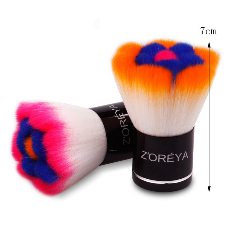 Fashion Black Round Shape Decorated Makeup Brush (1pcs),Beauty tools