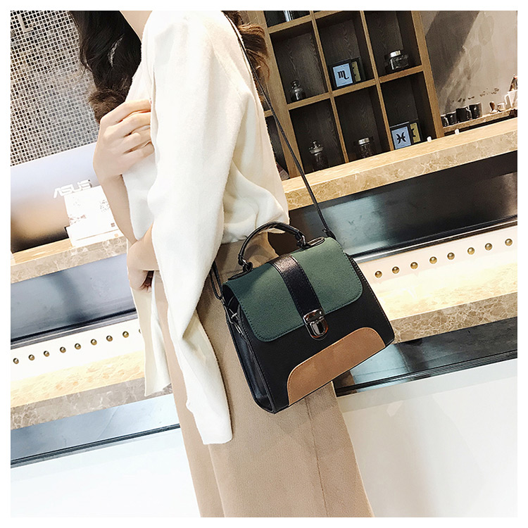 Fashion Gray+khaki Color-matching Decorated Bag,Handbags