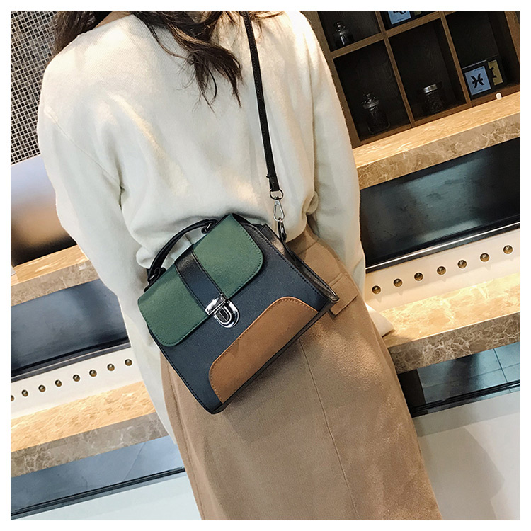 Fashion Gray+khaki Color-matching Decorated Bag,Handbags