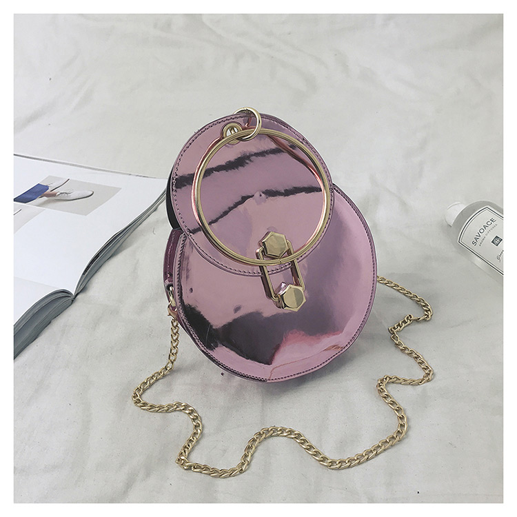 Fashion Purple Round Shape Decorated Bag,Handbags