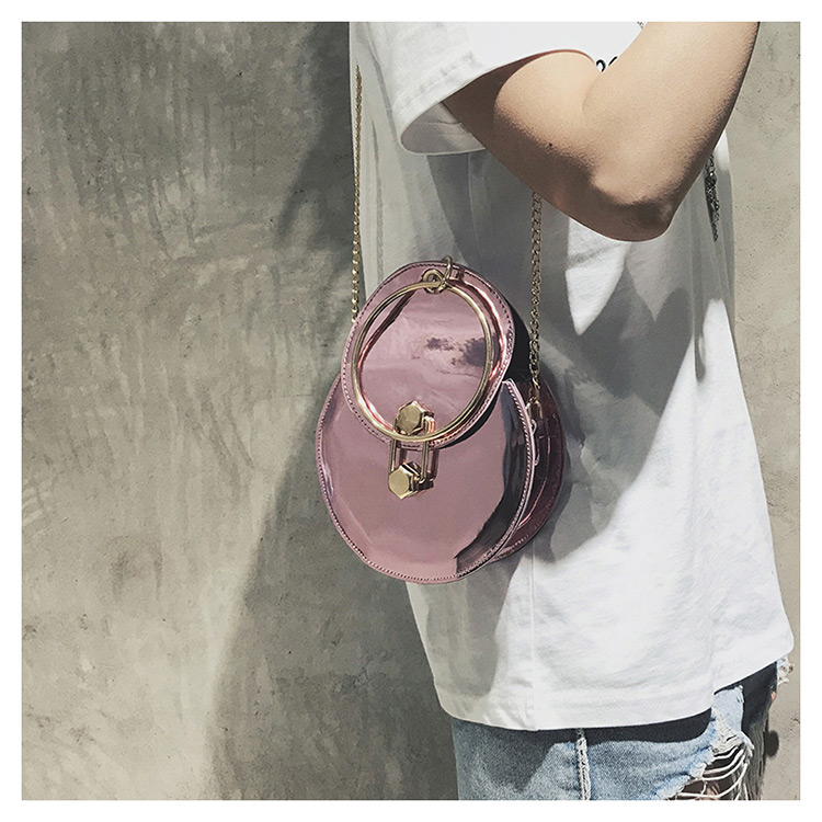 Fashion Purple Round Shape Decorated Bag,Handbags