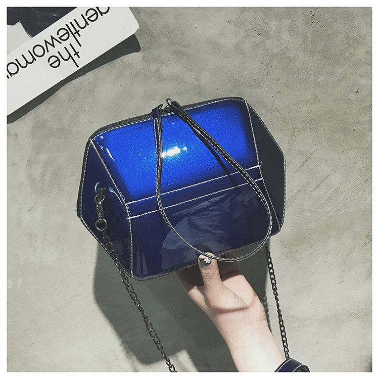 Fashion Blue Geometric Shape Decorated Bag,Handbags
