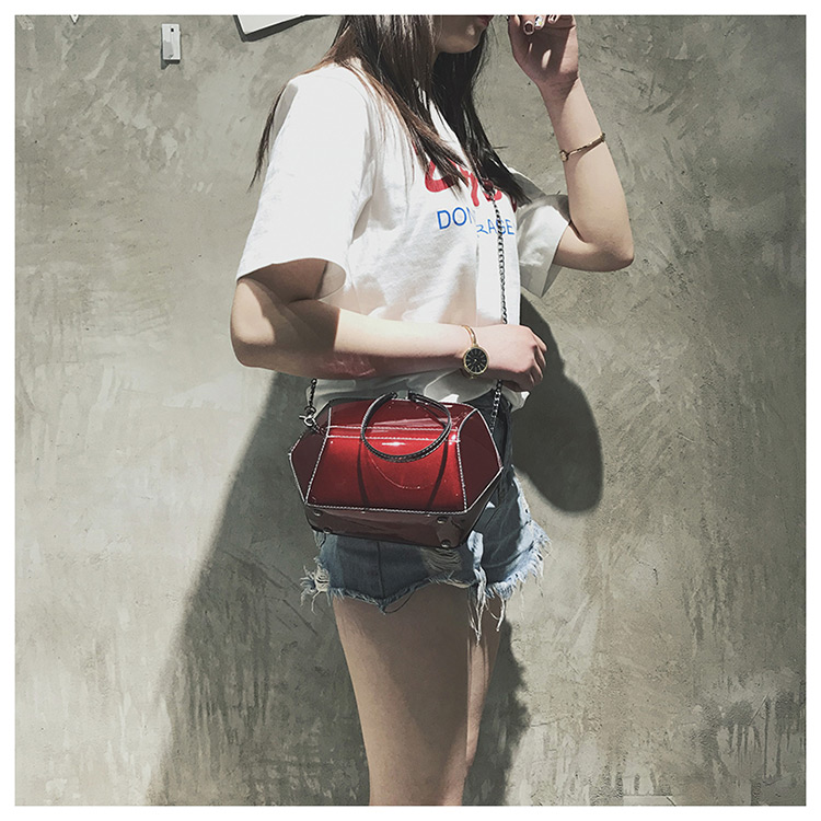 Fashion Red Geometric Shape Decorated Bag,Handbags
