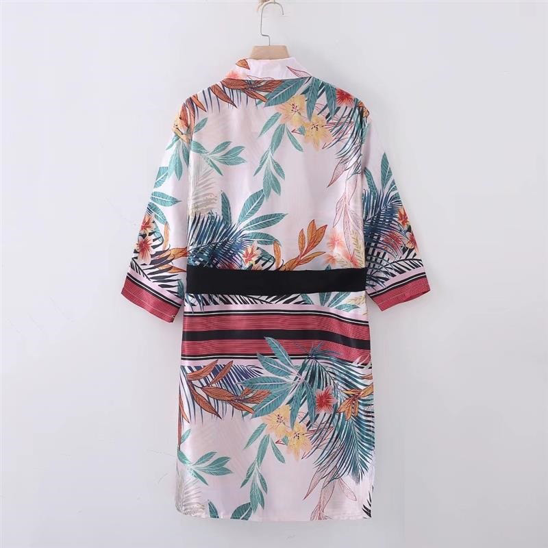 Fashion Multi-color Leaf Pattern Decorated Long Sleeves Smock,Sunscreen Shirts