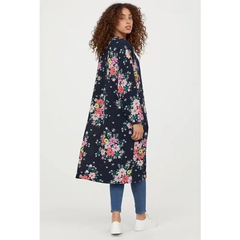 Fashion Multi-color Flowers Decorated Long Sleeves Coat,Sunscreen Shirts