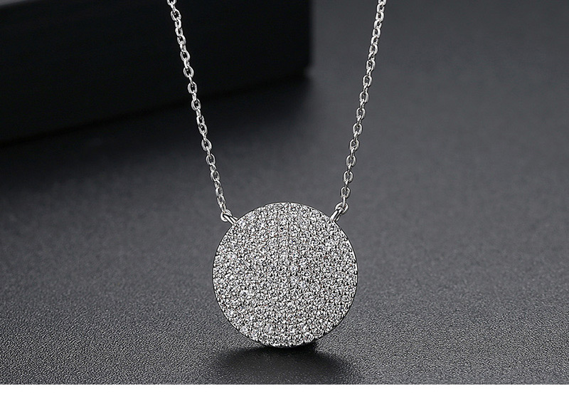 Fashion Silver Color Round Shape Decorated Pure Color Necklace,Necklaces
